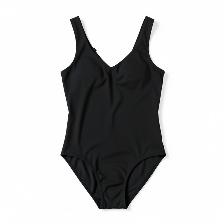 a black one-piece swimsuit